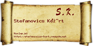 Stefanovics Kürt névjegykártya